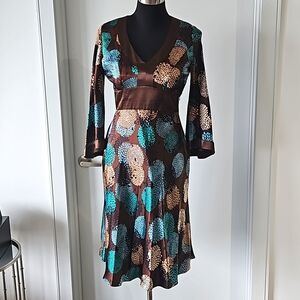 Silk quarter sleeve dress